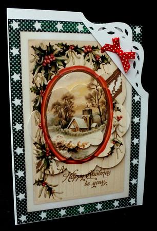 Christmas Scene Scalloped Pyramid	 by Diane  Hitchcox