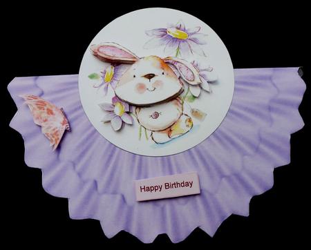 Large Purple Frill Base for Rocker Card by Diane  Hitchcox