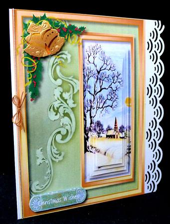Beautiful Chrismas Church Scene , Pyramid by Diane  Hitchcox