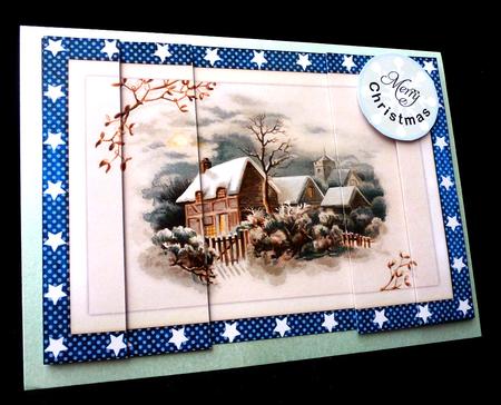 Victorian Christmas Scene Side Stacker by Diane  Hitchcox
