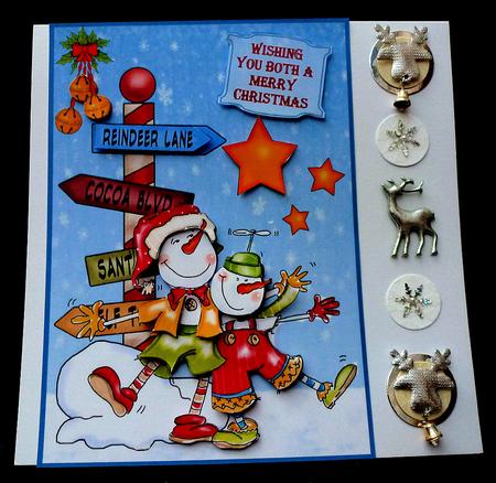 Snowmen on Reindeer Lane by Diane  Hitchcox