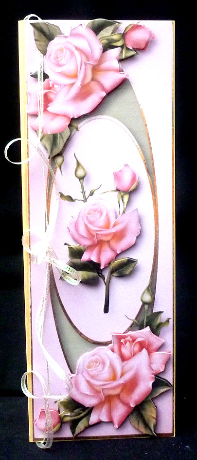 Beautiful Pink Roses Large Dl by Diane  Hitchcox