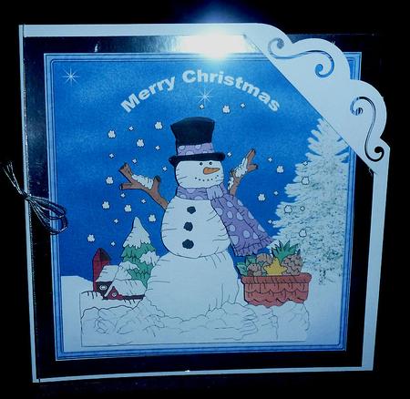 Snowman with His Basket of Fir Cones Mini Kit by Diane  Hitchcox