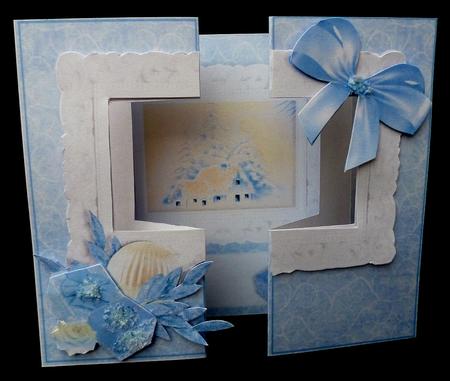 Picture Frame Gatefold Mini-kit - Christmas Cottage by Diane  Hitchcox