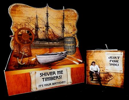 Shiver Me Timbers - Shaped Card and Gift Card by Diane  Hitchcox