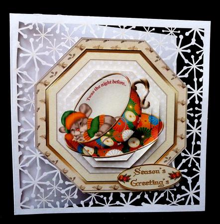 Christmas Octagon Toppers x 2 by Diane  Hitchcox