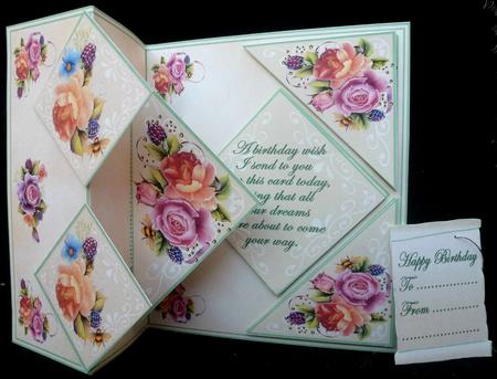 Fold Back Pop-up - English Roses by Diane  Hitchcox