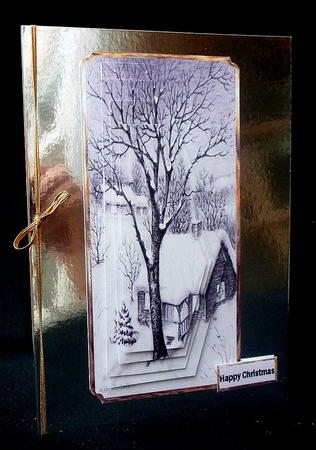 Vintage Christmas Dl Card and Shaped Layers by Diane  Hitchcox