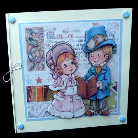Vintage Christmas Carol Singers by Diane  Hitchcox