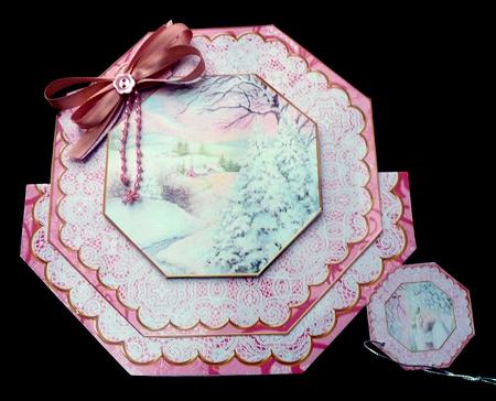 Snowscene2 Deco Stand-up Large Card Mini Kit by Diane  Hitchcox