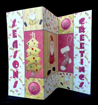 Tri-shutter Seasons Greeting Quilt Card by Diane  Hitchcox