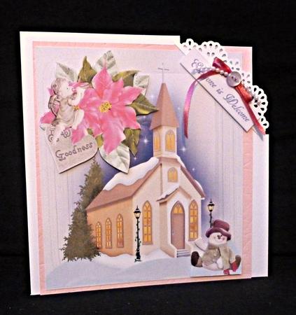 Scenic Welcome Snowman Topper with Decoupage by Diane  Hitchcox