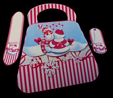 The Jolly Snowman, Handbag Card Kit by Diane  Hitchcox