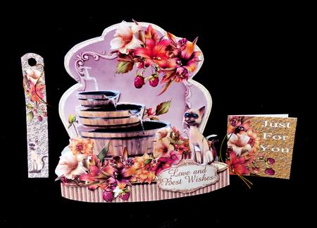 Berries and Blooms Shaped Card Plus Gift Card and Bookmark by Diane  Hitchcox