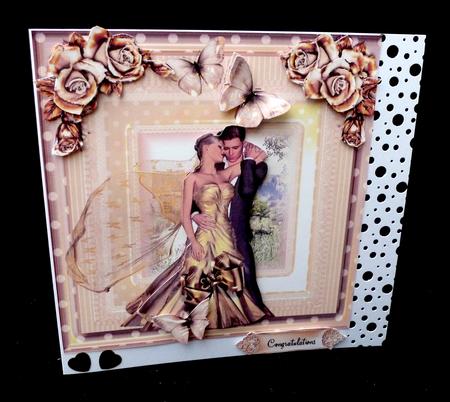 The Golden Wedding Dress Card Front Kit by Diane  Hitchcox