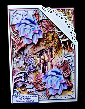 Roses Cottage in Bleu by Diane  Hitchcox