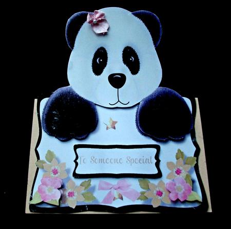 Lovely Over the Edge Panda by Diane  Hitchcox