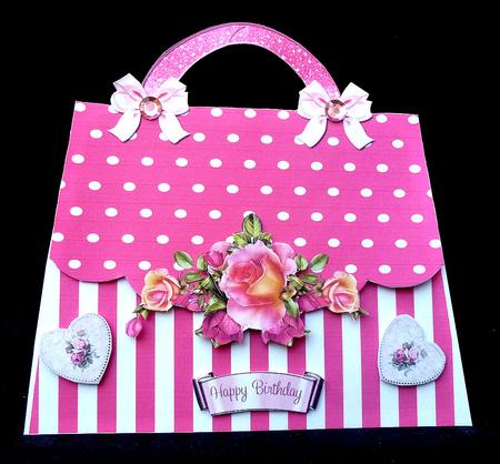 Candy Stripe Handbag and Gift Card by Diane  Hitchcox
