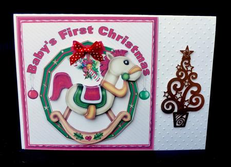 Baby's First Christmas Rocking Horse by Diane  Hitchcox