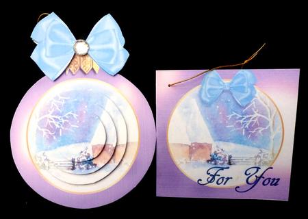 Christmas Bauble Card Double-sided Kit- Country Christmas by Diane  Hitchcox