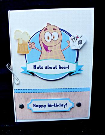 Nuts About Beer Topper - Father's Day / Male Birthday by Diane  Hitchcox