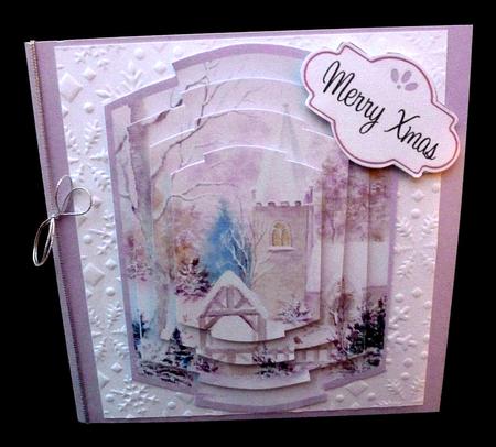 Snowy Church Shaped Pyramid Topper by Diane  Hitchcox