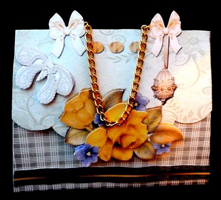 Shabby Chic Handbag Shaped Card Plus Bonus Gift Card by Diane  Hitchcox