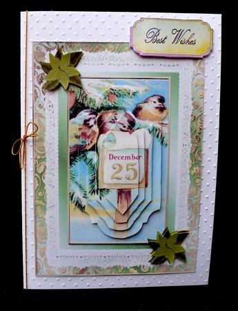 Robins in the Snow with 25th Plaque Bracket Pyramids by Diane  Hitchcox