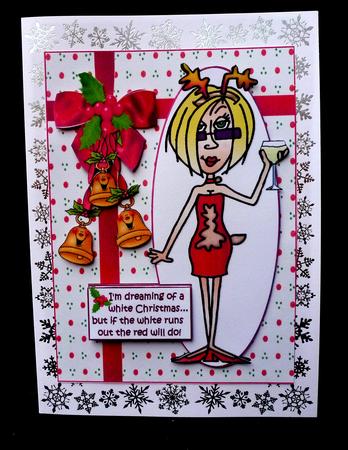J.j Dreaming of a White Christmas Quick Card by Diane  Hitchcox
