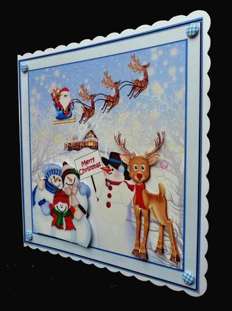 Christmas Fun in the Snow 8x8ins Mini Kit by Diane  Hitchcox