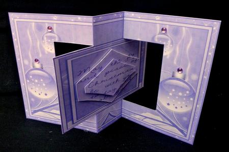 Purple Christmas Bauble Ornament Swing Card Kit by Diane  Hitchcox
