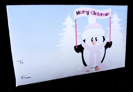 Merry Christmas Penguin Money Wallet by Diane  Hitchcox