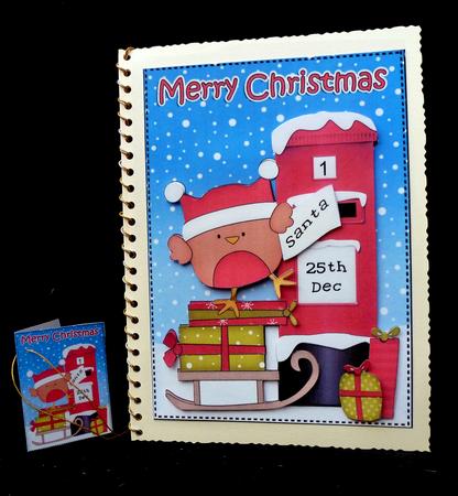 5x7 Christmas Bobbin Robin Postbox 3D Decoupage by Diane  Hitchcox