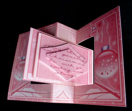 Pink Christmas Bauble Ornament Swing Card Kit by Diane  Hitchcox