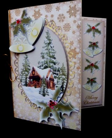 Christmas Scene Asymmetric Fold Card Kit by Diane  Hitchcox