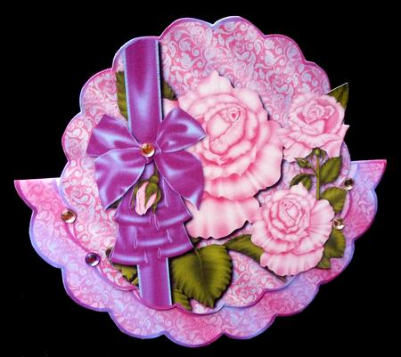 Over the Edge Rocker Roses and Pink Roses and Purple by Diane  Hitchcox