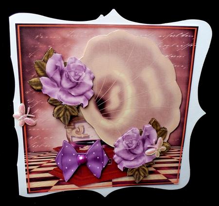 Mini Kit Vintage Music & Lavender Roses by Diane  Hitchcox