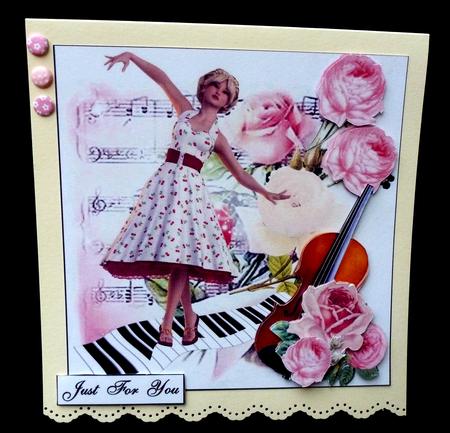 Dance to the Music Topper with Decoupage by Diane  Hitchcox