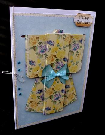 Summer Floral Kimono Card in Green Mini Kit by Diane  Hitchcox