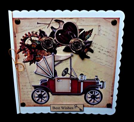 Rose Jalopy Topper with Decoupage by Diane  Hitchcox