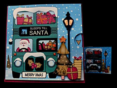 3D Christmas Santa Sleeps Till Santa Express Animated Card by Diane  Hitchcox