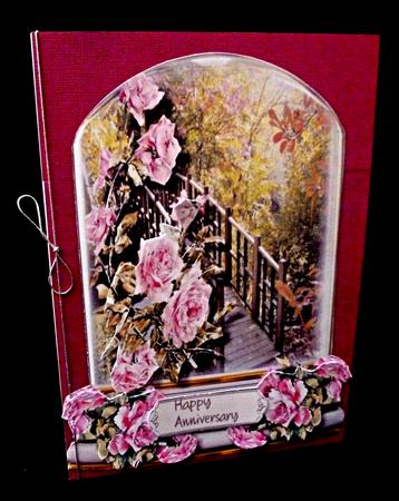 Beautiful Globe , with Pink Roses Over the Bridge  by Diane  Hitchcox