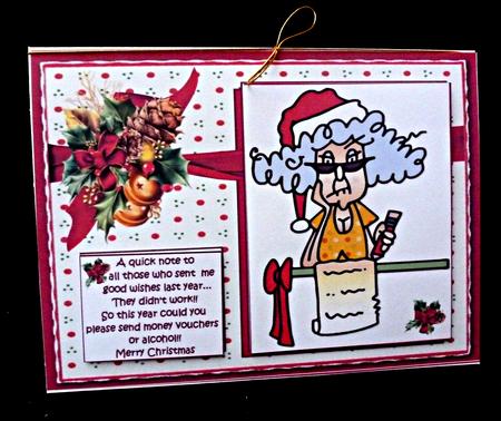 Stella Writes You a Christmas Note Quick Card by Diane  Hitchcox