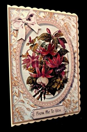 Beautiful Fushiar in a Gold Ornate Frame , Pyramid by Diane  Hitchcox