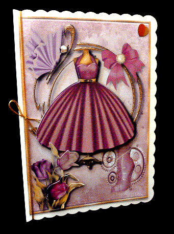 1950's Fashion Plate Card Topper 3 by Diane  Hitchcox