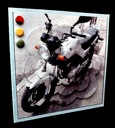 Motorbike Scalloped Pyramid 7 by Diane  Hitchcox