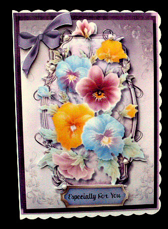 Beautiful Pansy's in a Ornate Frame  by Diane  Hitchcox