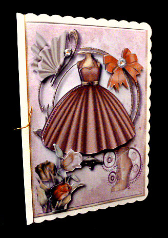 1950's Fashion Plate Card Topper 2 by Diane  Hitchcox
