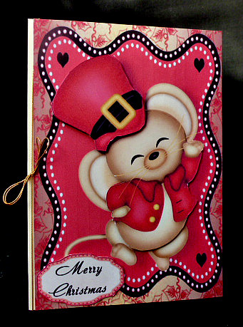 Cute Christmas Mouse by Diane  Hitchcox