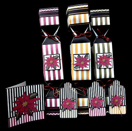 3D Poinsettia Christmas Cracker Boxes by Diane  Hitchcox